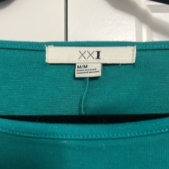 Teal short sleeve tshirt dress - Picture 2 of 2